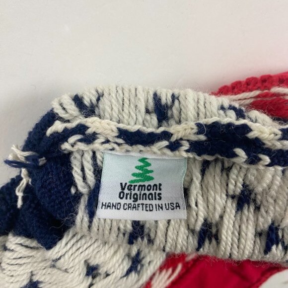 Vintage Vermont Originals USA Wool Ski Cap Beanie Hat Vail Colorado US Flag - Picture 3 of 5